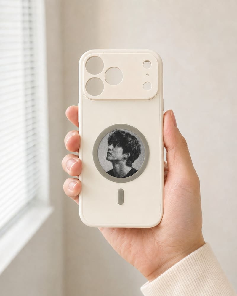 Na e-ink displeji krytu se objevil černobílý portrét